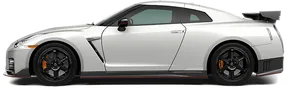 Silver Sports Car Profile View