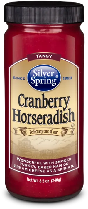 Silver Spring Cranberry Horseradish Jar PNG image
