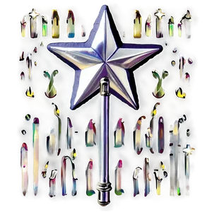 Silver Star Wand Png Beq73 PNG image