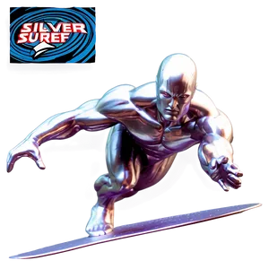 Silver Surfer Action Pose Png 06202024 PNG image