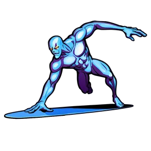 Silver Surfer Animated Series Style Png Kvh PNG image