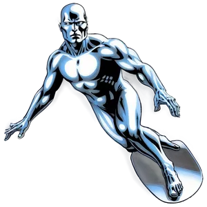 Silver Surfer Cool Pose Png 06202024 PNG image