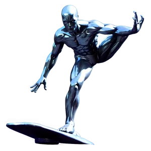 Silver Surfer Cool Pose Png 06202024 PNG image