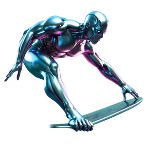 Silver Surfer Cool Pose PNG Chv70