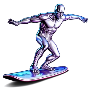 Silver Surfer Cosmic Surfing PNG Tub29