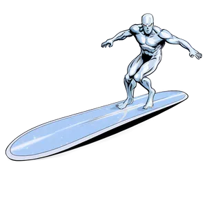 Silver Surfer Cosmic Trail Png Xvs52 PNG image