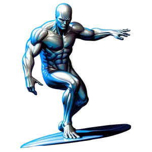 Silver Surfer Digital Painting PNG Amv66