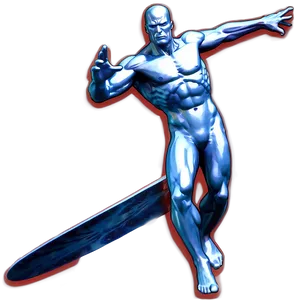 Silver Surfer Galactic Wave PNG Ojv47