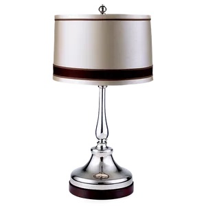 Silver Table Lamp PNG 06262024
