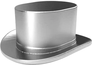 Silver Top Hat3 D Render