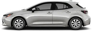 Silver Toyota Hatchback Side View PNG image