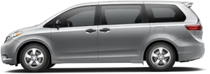 Silver Toyota Minivan Side View PNG image