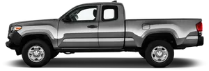 Silver Toyota Pickup Truck Side View PNG image