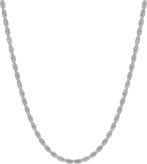 Silver Twisted Rope Chain PNG image