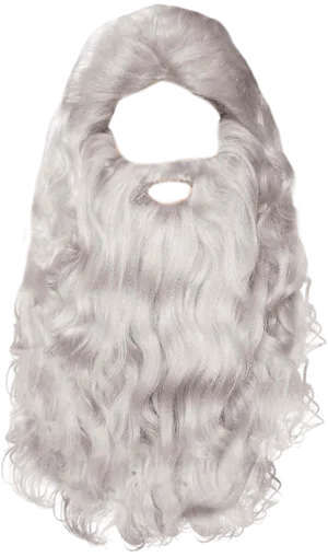 Silver Wavy Beard Costume Accessory PNG image