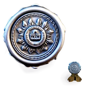 Silver Wax Seal PNG 29