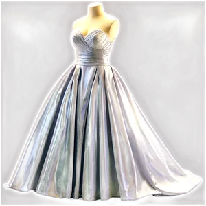 Silver Wedding Dresses PNG 06262024