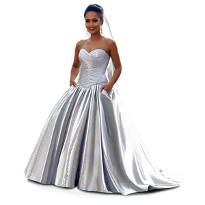 Silver Wedding Dresses PNG 24