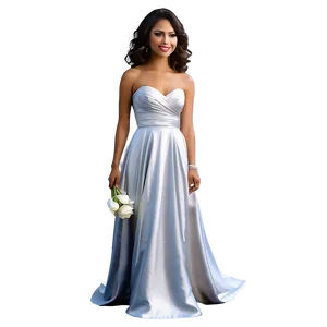 Silver Wedding Dresses PNG Phq