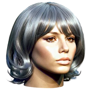 Silver Wig Png Wib76 PNG image