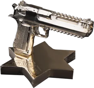 Silverand Gold Desert Eagle Replica PNG