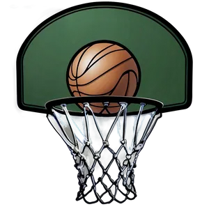 Simple Basketball Hoop Outline Png 06132024 PNG image