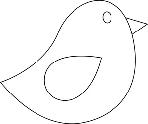Simple Bird Line Drawing PNG image