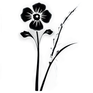 Simple Black And White Flower Png 22 PNG image
