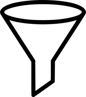 Simple Black Funnel Icon PNG image