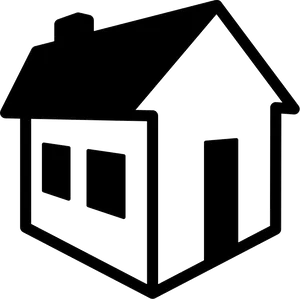Simple Black House Icon PNG