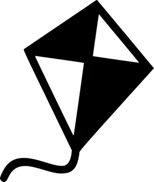 Simple Black Kite Icon PNG