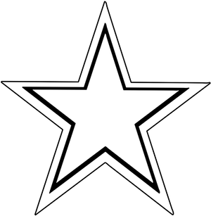 Simple Black Star Outline PNG