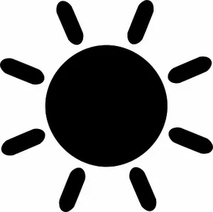 Simple Black Sun Icon