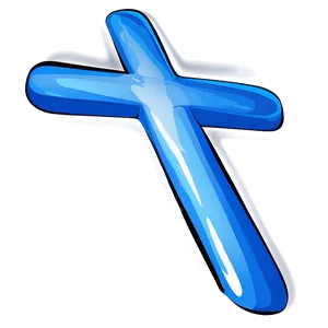 Simple Blue Cross Drawing Png 90 PNG image