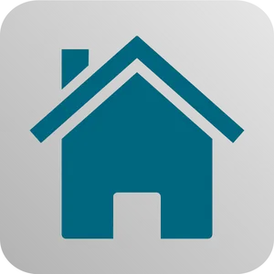 Simple Blue House Icon PNG image