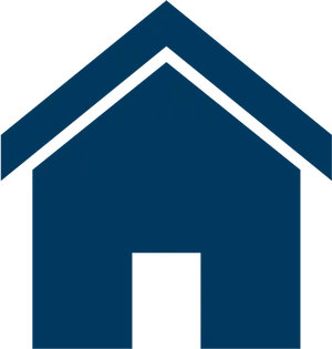 Simple Blue House Vector Graphic PNG image