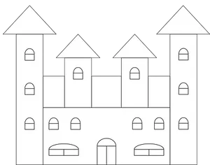 Simple Castle Silhouette