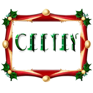 Simple Christmas Frame Png Ytr54 PNG image