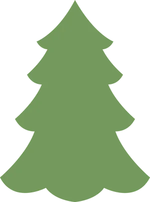 Simple Christmas Tree Silhouette PNG image