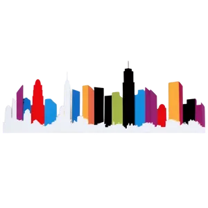 Simple City Skyline PNG 06232024