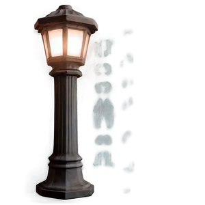 Simple Concrete Light Post PNG Udx