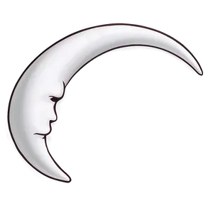 Simple Crescent Moon Design Png Vjt10 PNG image