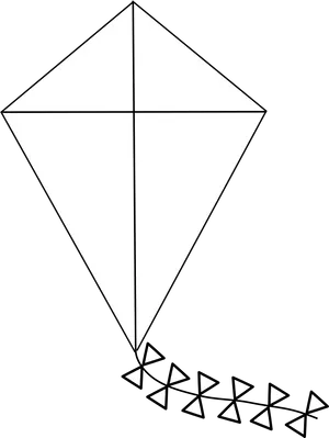 Simple Diamond Kite Illustration PNG