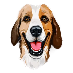 Simple Dog Face Stencil PNG 38