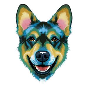 Simple Dog Face Stencil PNG 45 PNG