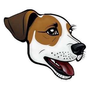 Simple Dog Face Stencil PNG Pph