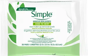 Simple Eye Makeup Remover Pads Packaging