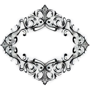 Simple Filigree Line Art PNG Vak
