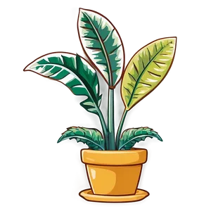 Simple Floor Plant PNG 80