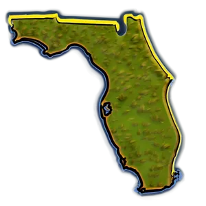 Simple Florida State Line Png 06122024 PNG image